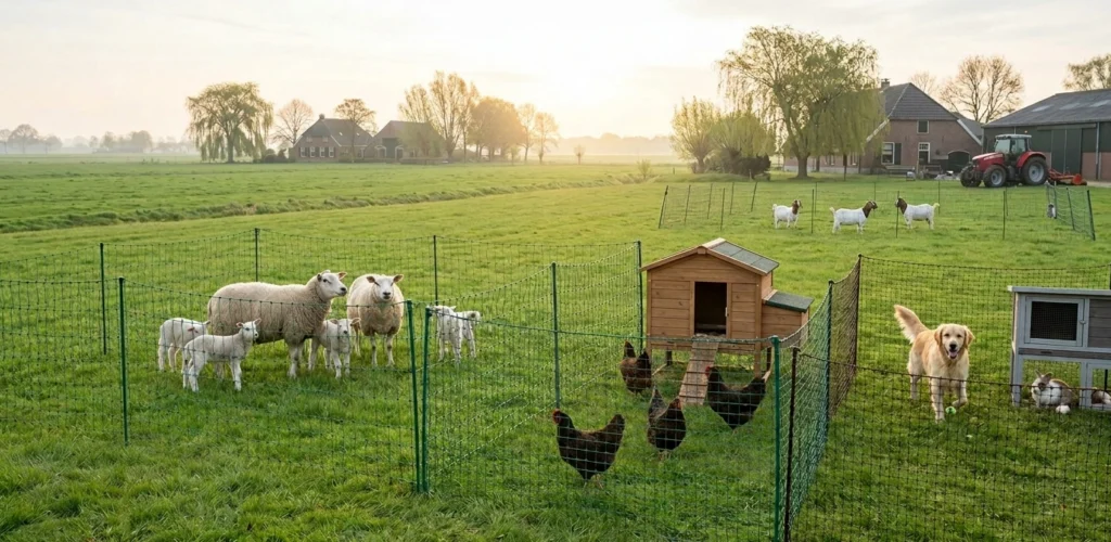 Weidenetten en afrasteringen